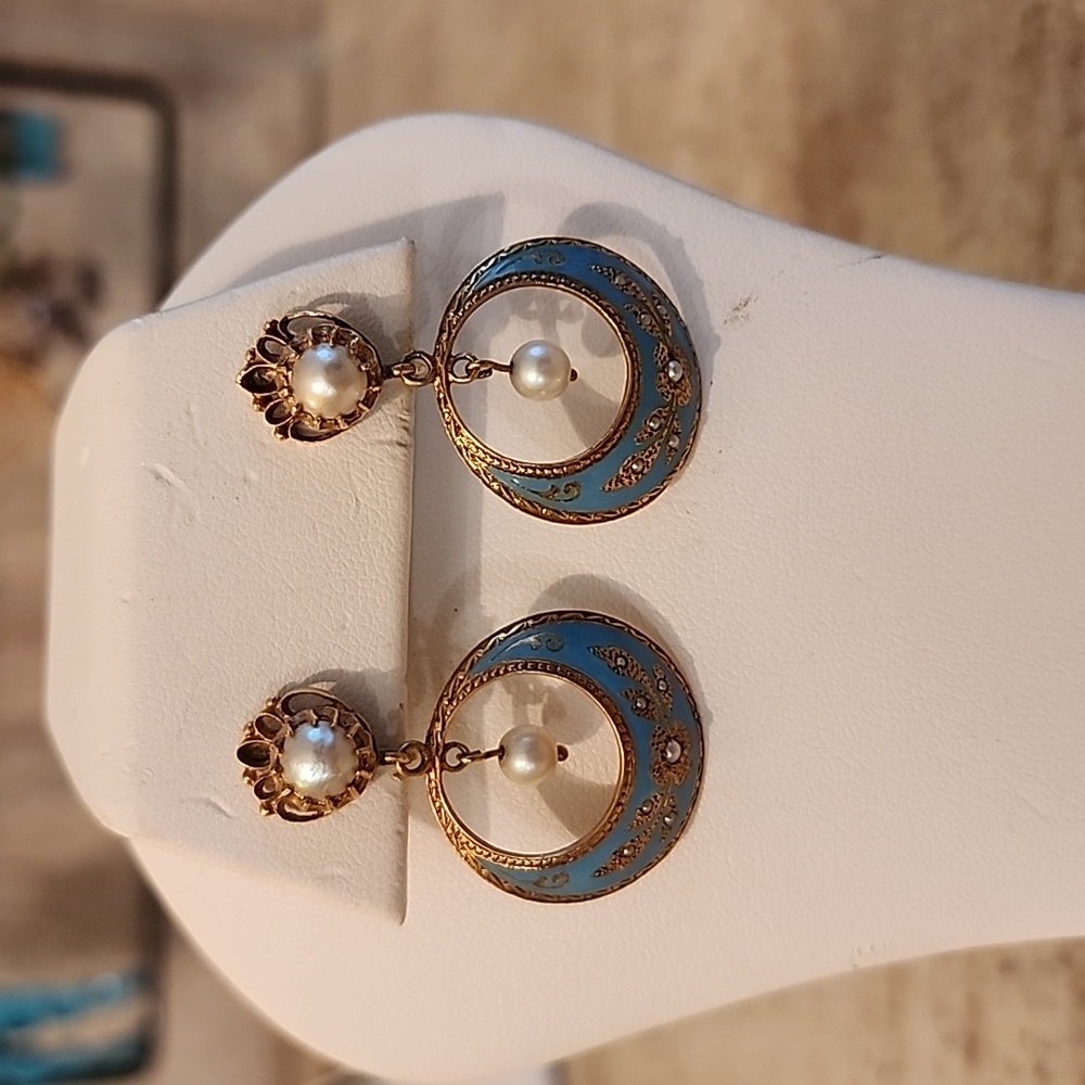 Victorian Enamel Earrings